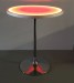 Orange Color 30 Inch Round Glow Highboy Table